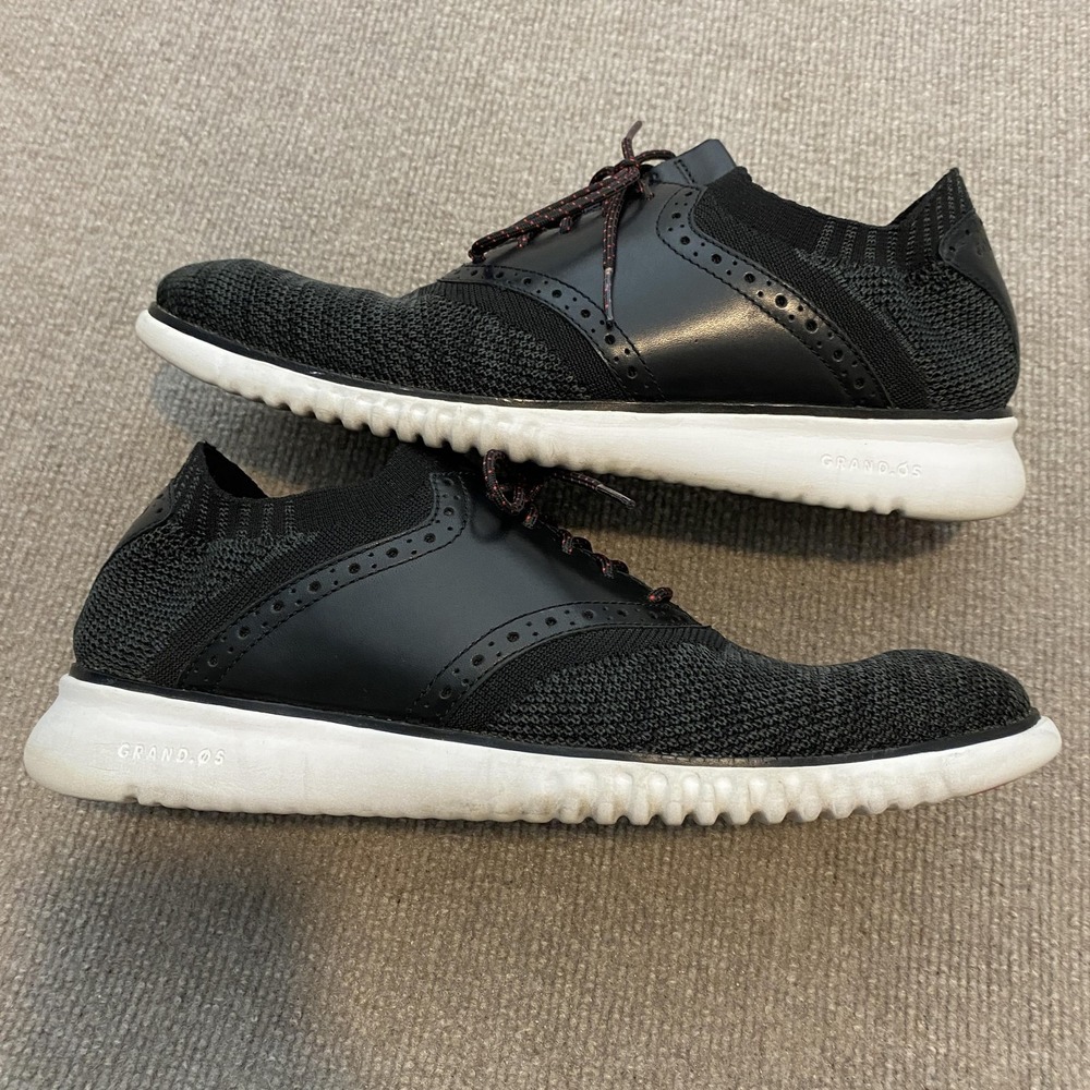 Cole Haan Zerogrand Shoes Mens Size 11.5 Black Knit Grand.OS Sneakers C25259 - Picture 2 of 11